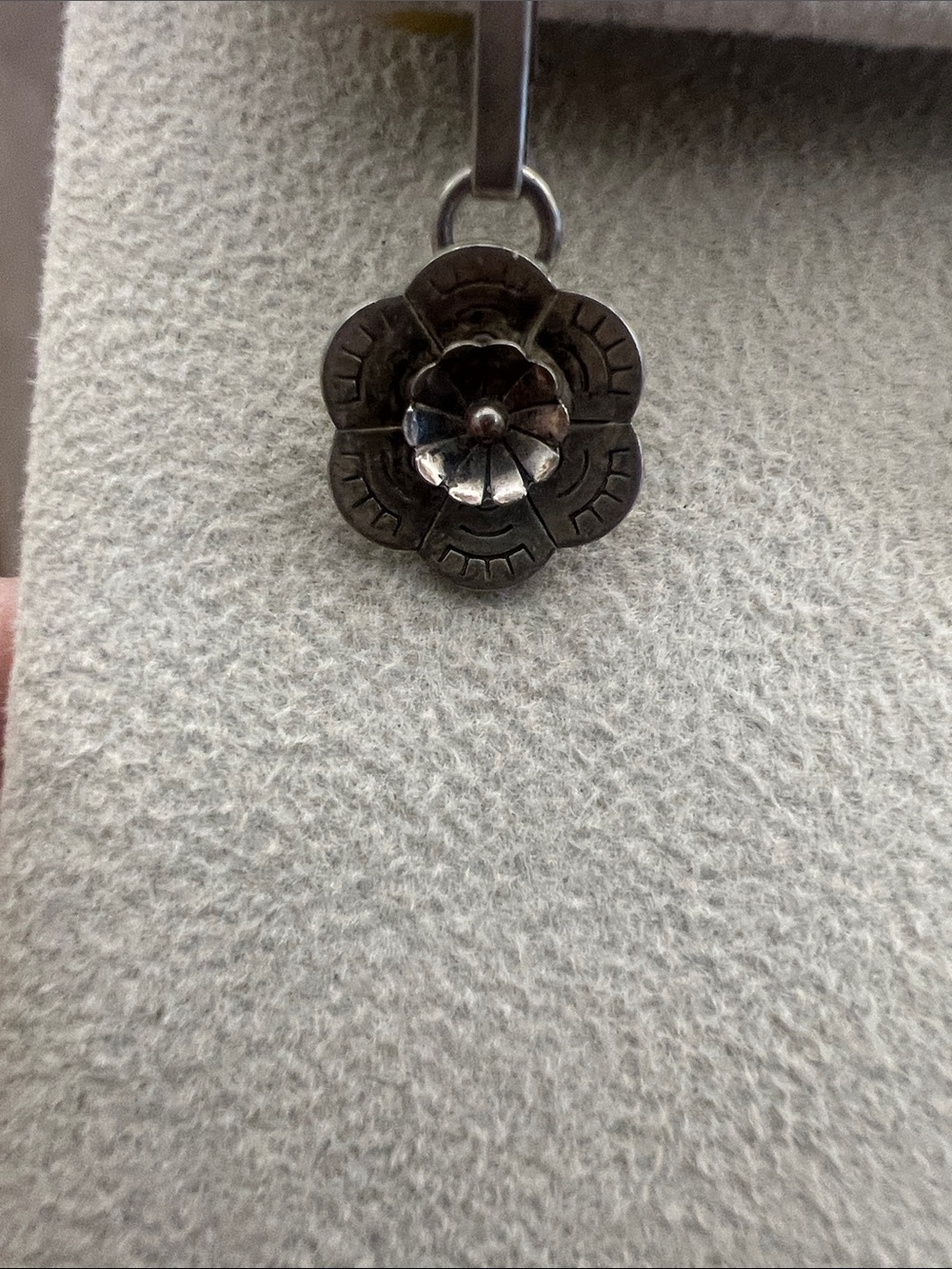 Sterling Floral Drop Earrings in Silver - Picture 6 of 9